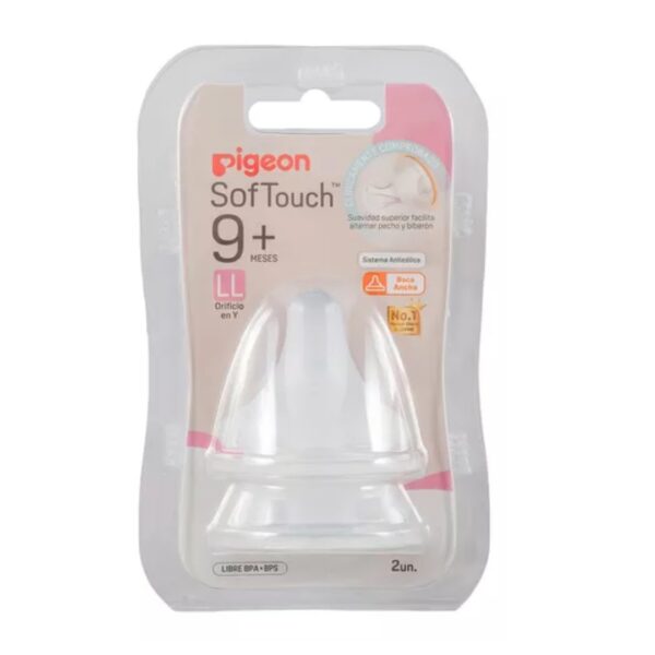 Tetina Softouch Pigeon LL 9m+ (2 unids)