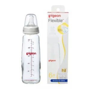 Mamadera Pigeon Flexible 240 ml Vidrio Y 6m+