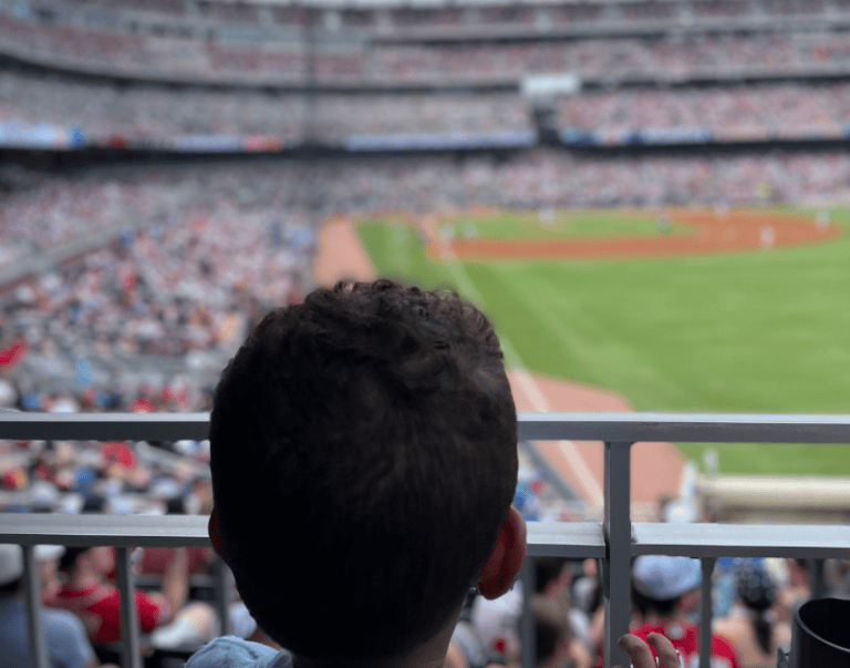 braves game with our toddler