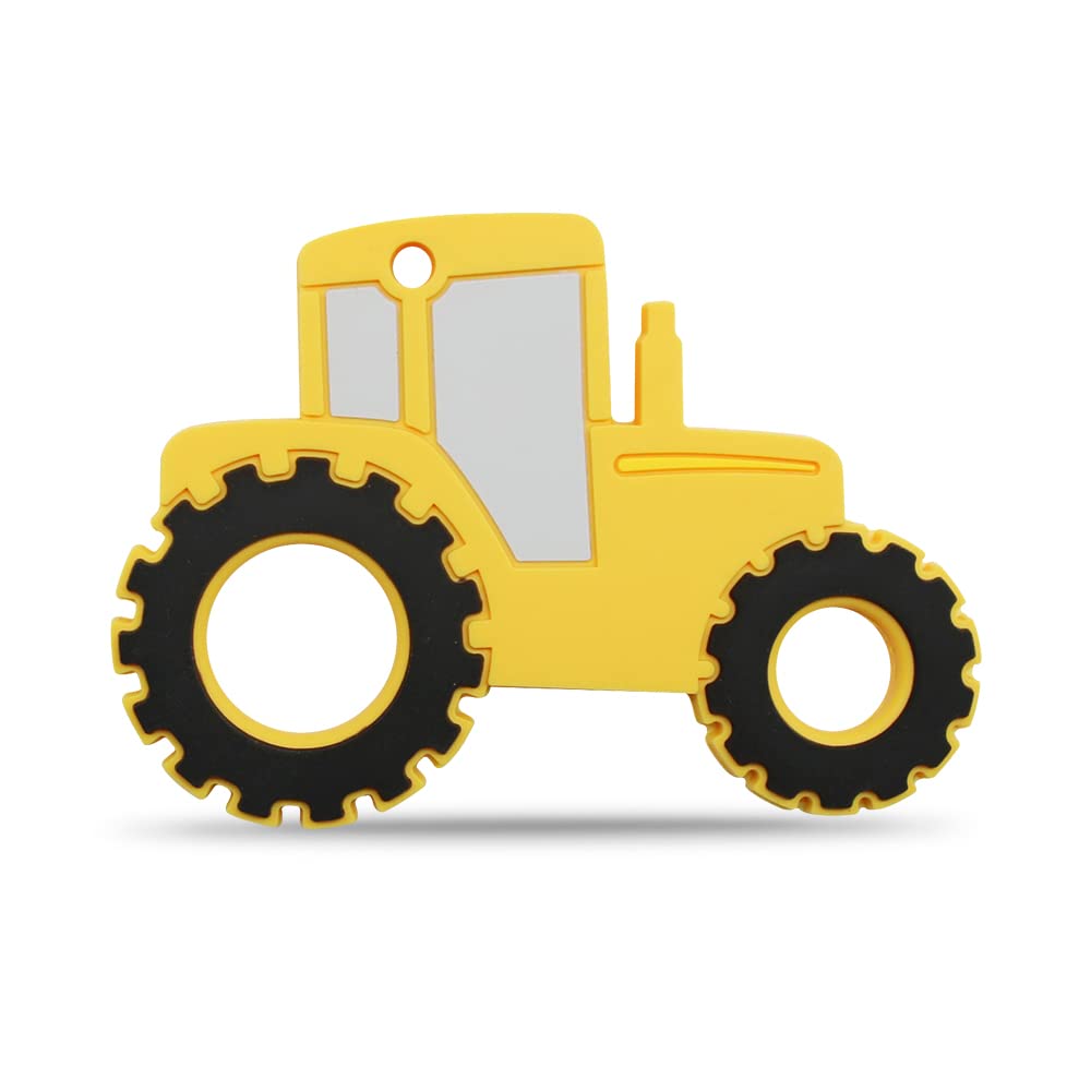 Leker for barn, traktorform i gult og svart, leketøy med speil for babysikring og underholdning. Har sikkerhetsdesign, ideelt for babybed og barnerom. Passer for tidlig motorikk og utvikling.