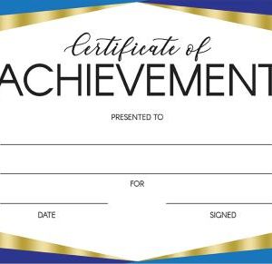 Achievement Foil Color Certificate