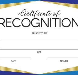 Recognition Foil Color Certificate