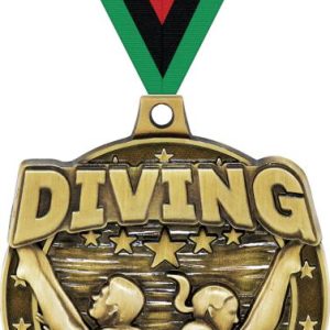 2" Diving Male/Female Medals