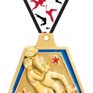 2" Wrestling Shiny Captain Medals