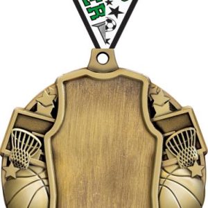 2 1/2" Basketball Jersey Insert Medal