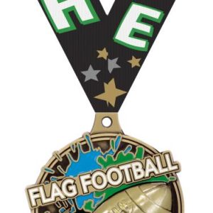 2" Flag Football Splash Medals
