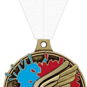 2" Winged Foot Splash Medals