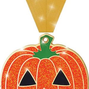 2 1/4" Glitter Pumpkin Medal