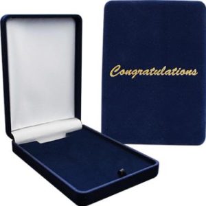 Luxury Suede Congratulations Medal Case