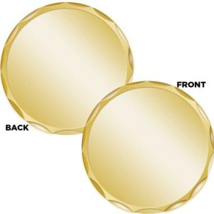 Gold Double Insert Petal Edge Coin