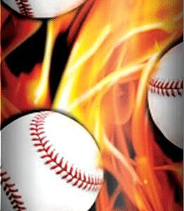 24" Round Baseball Inferno Column