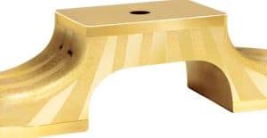 2"H Two Poster Gold Pedestal