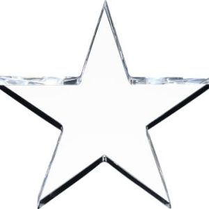 5" Clear Star for Black Slide in Stand