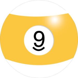 Yellow 9 Ball Mylar