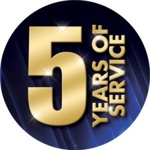 4" 5 Years Of Service Famous Insert