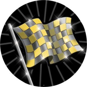 Derby Racing Flag Shadow Mylar