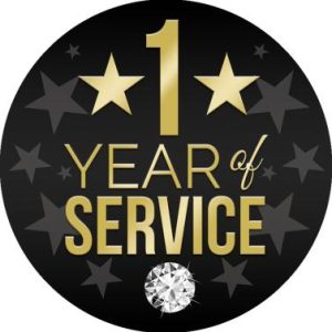 1 Year Of Service With Stars Mylar