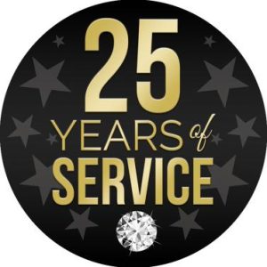 25 Years Of Service With Stars Mylar