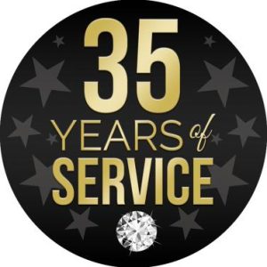 35 Years Of Service With Stars Mylar