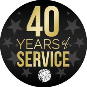40 Years Of Service With Stars Mylar