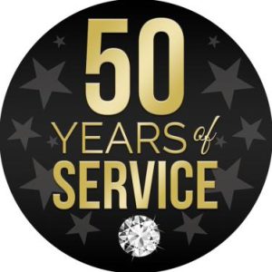 50 Years Of Service With Stars Mylar