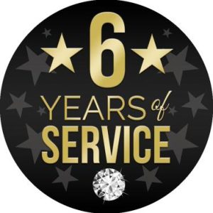 6 Years Of Service With Stars Mylar