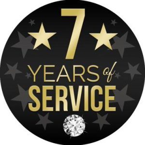 7 Years Of Service With Stars Mylar