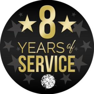 8 Years Of Service With Stars Mylar