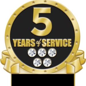 5 Years Of Service Engrave Pin
