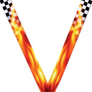 Flaming Flags Sateen Neck Ribbon