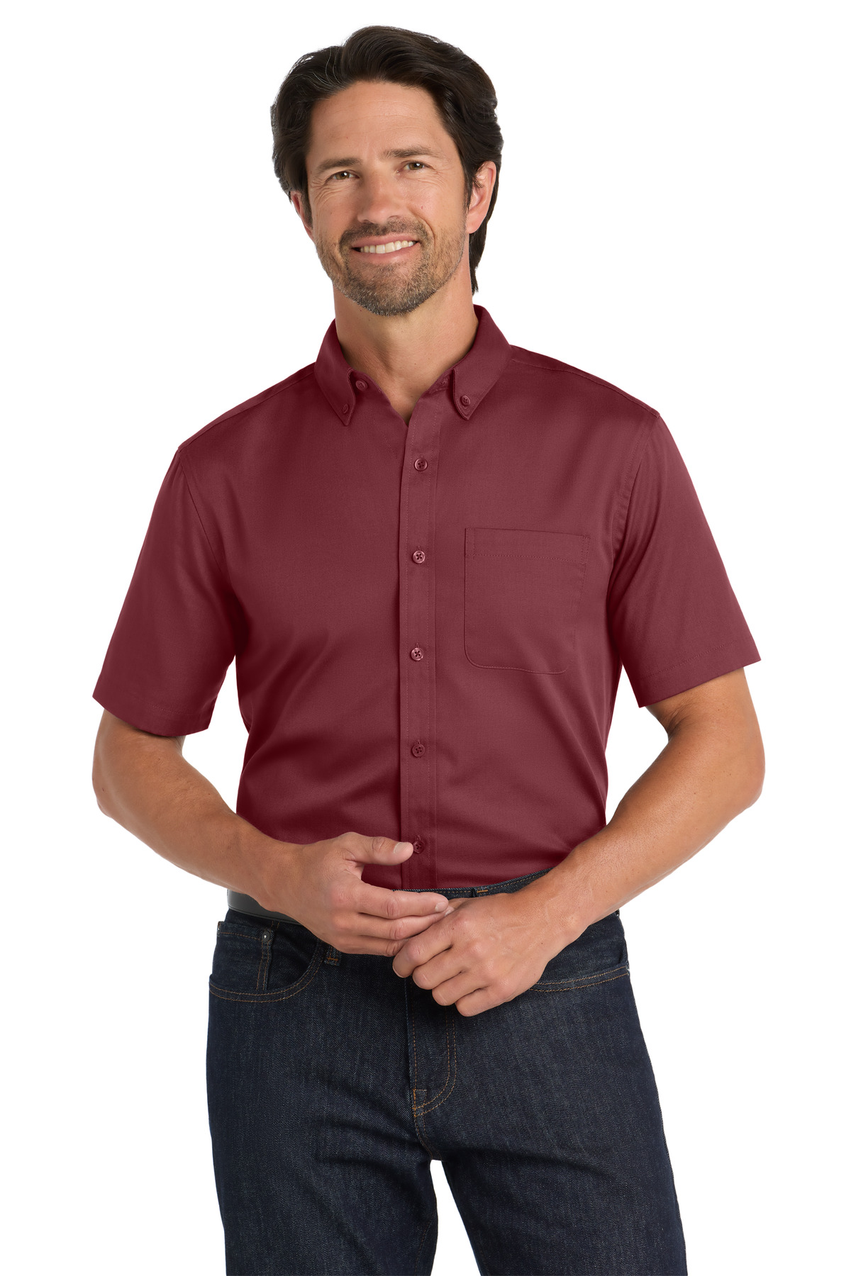 W809 burgundy model front