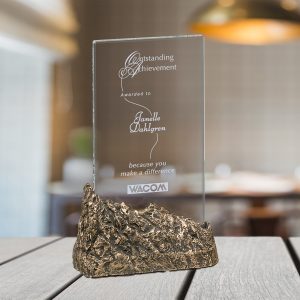 10in Goblet Flame Crystal Award