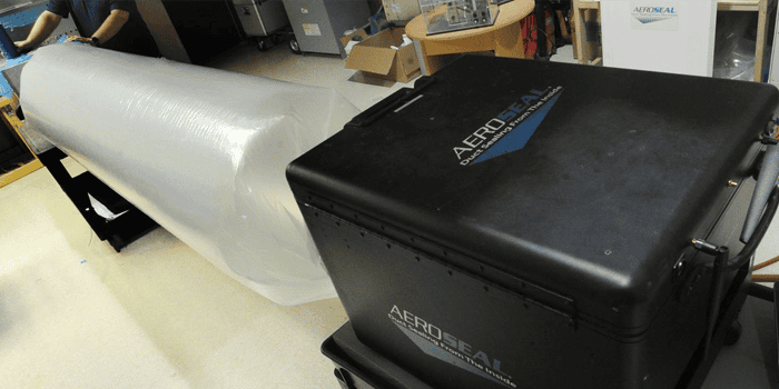 Aeroseal product training equipment showcasing installation and troubleshooting techniques for HVAC professionals.