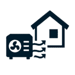 HVAC unit servicing a residential home. Expert heating and cooling solutions for local homeowners.