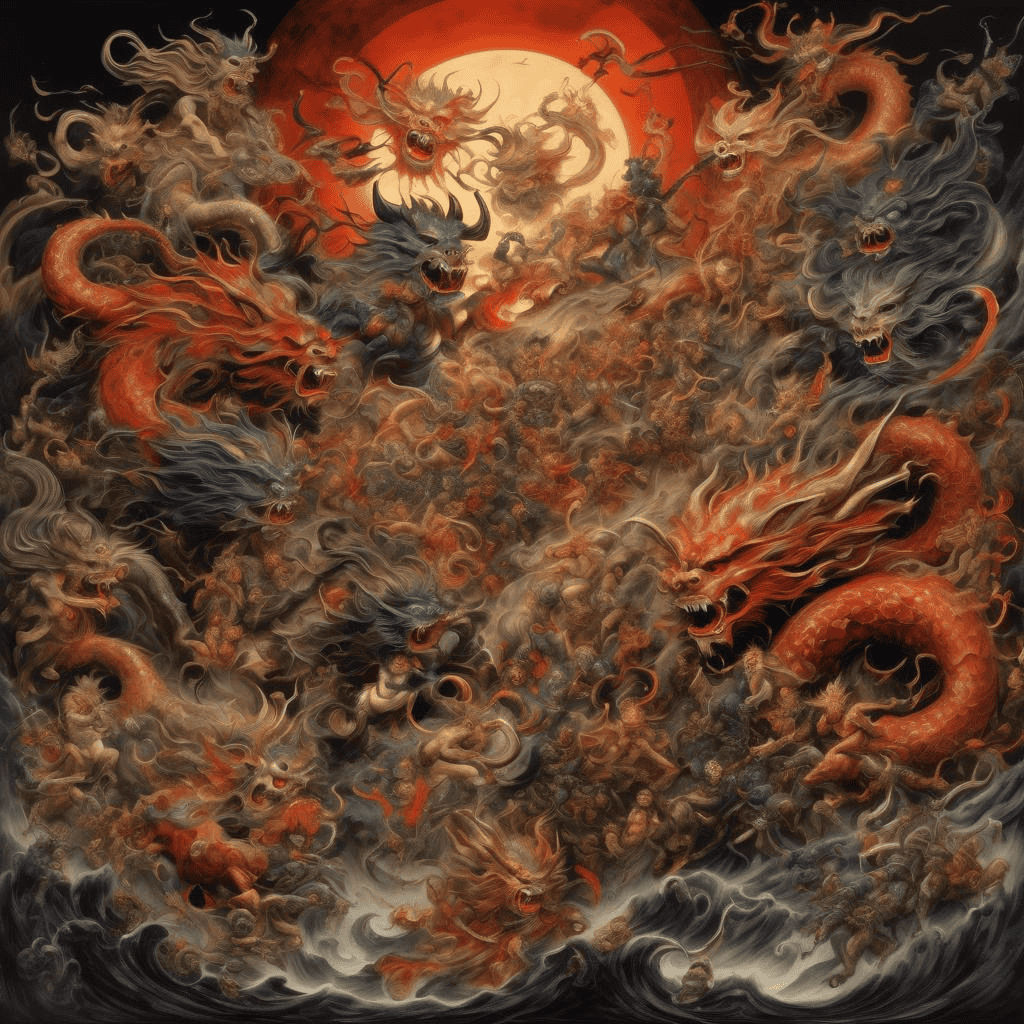 Night March of a Hundred Demons (detail) – Tosa Mitsuoki