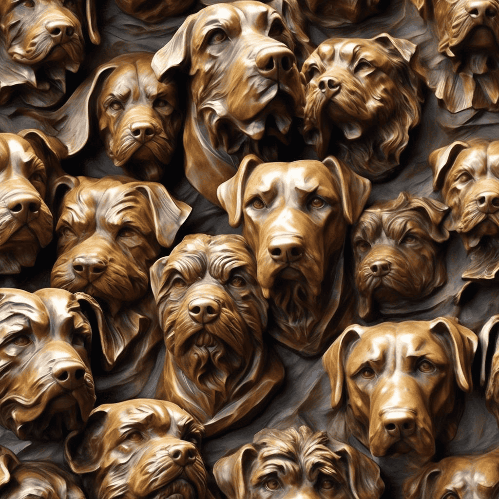 Carved Dog Heads – Ralph Hedley