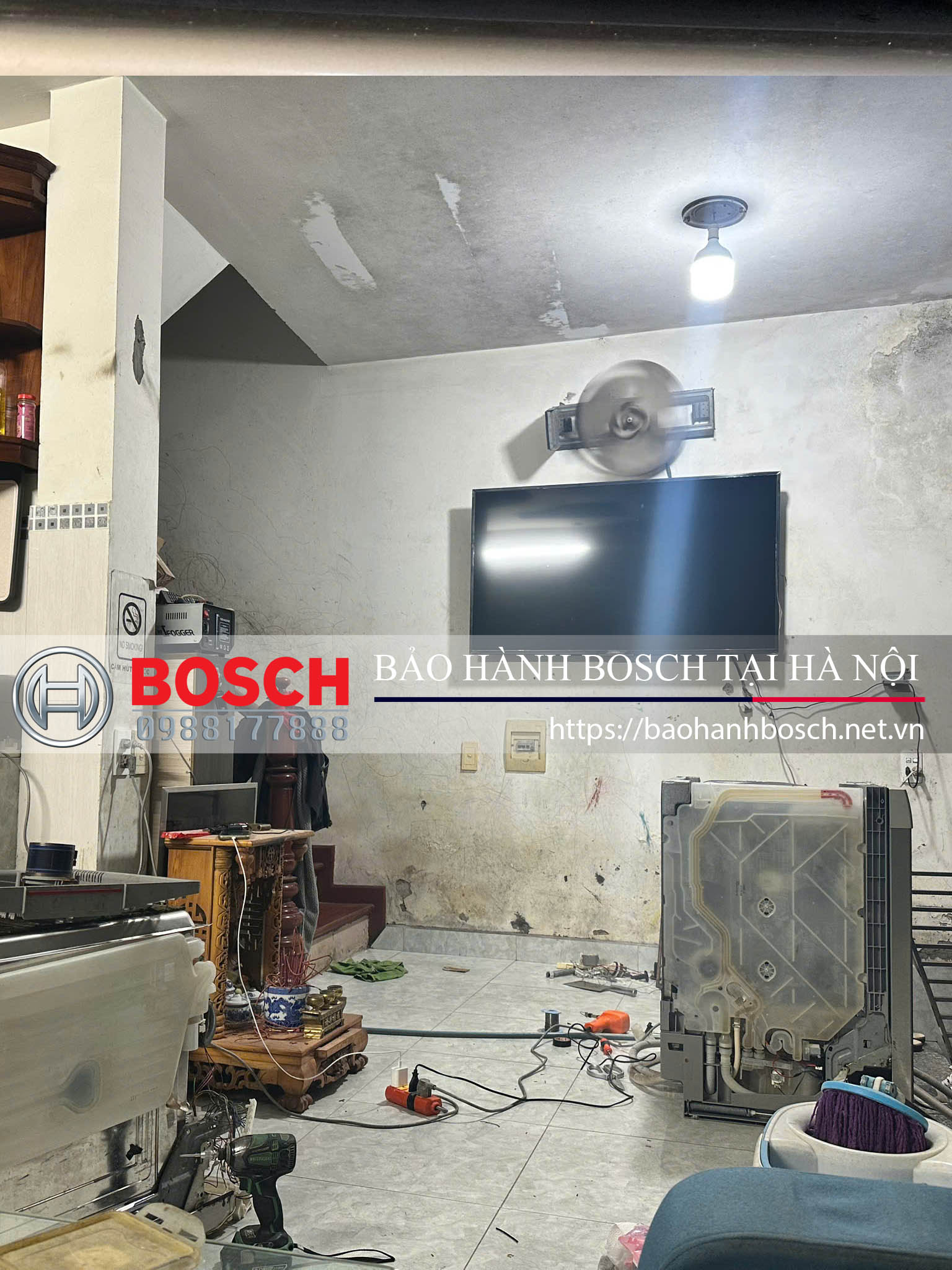 Bảo hành Bosch tại Hà Nội hỗ trợ sửa chữa máy rửa bát Bosch tại nhà