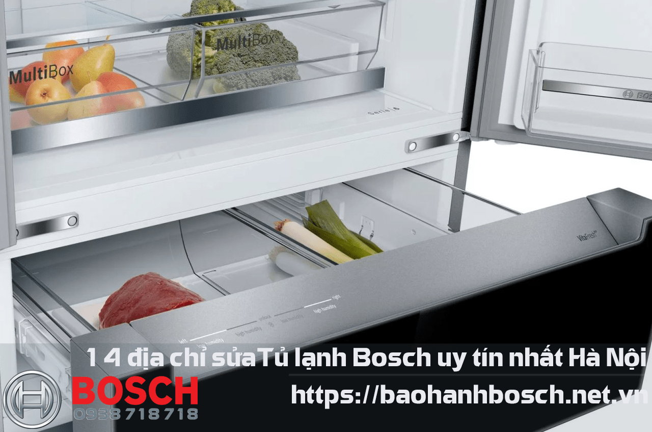 Thùng đá và các thực phẩm tươi trong tủ lạnh Bosch chính hãng, bảo hành uy tín tại Hà Nội. Dịch vụ sửa tủ lạnh Bosch nhanh chóng, chuyên nghiệp, đảm bảo chất lượng cao.