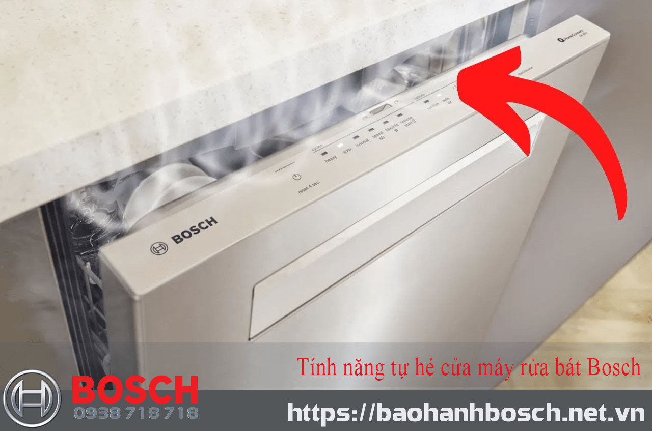 Lò sửa máy rửa bát Bosch tự hề cửa, tính năng tự vệ sinh và bảo hành chính hãng.