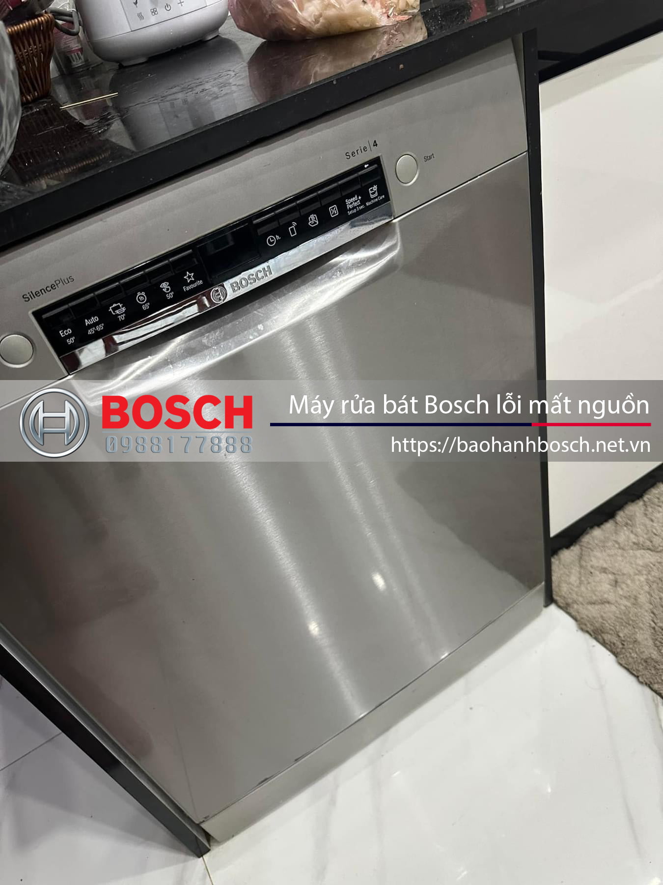 Máy rửa bát Bosch lỗi không lên nguồn