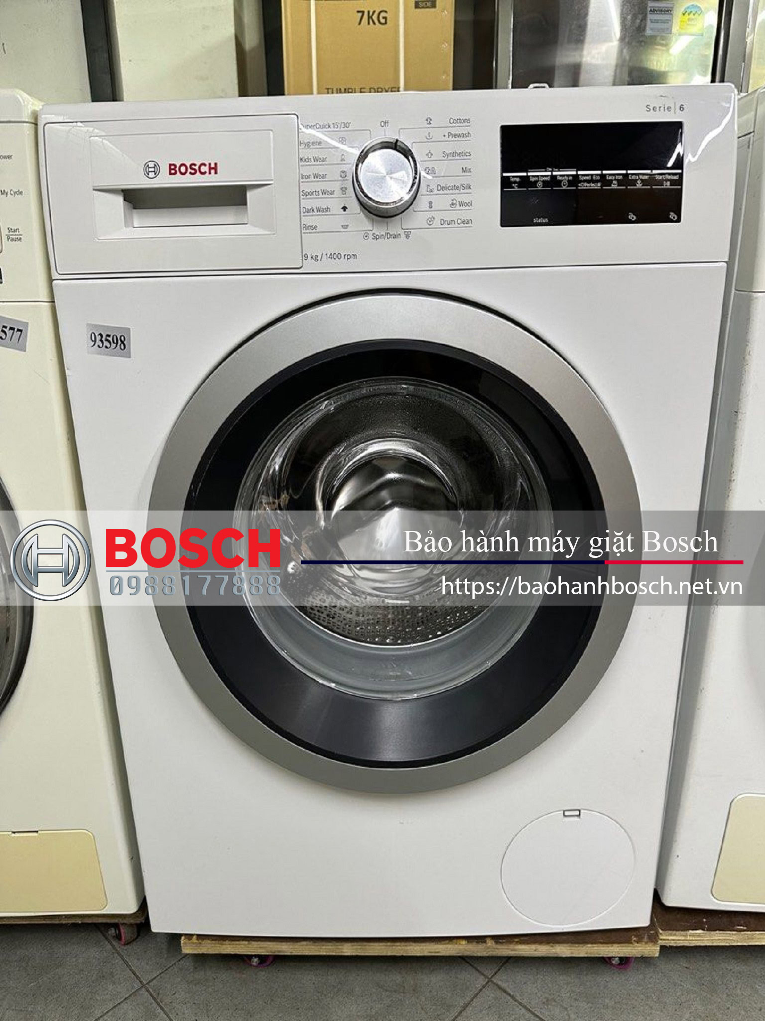 Cần hỗ trợ, hãy gọi cho chúng tôi 0988 177 888 để đặt lịch bảo hành máy giặt Bosch
