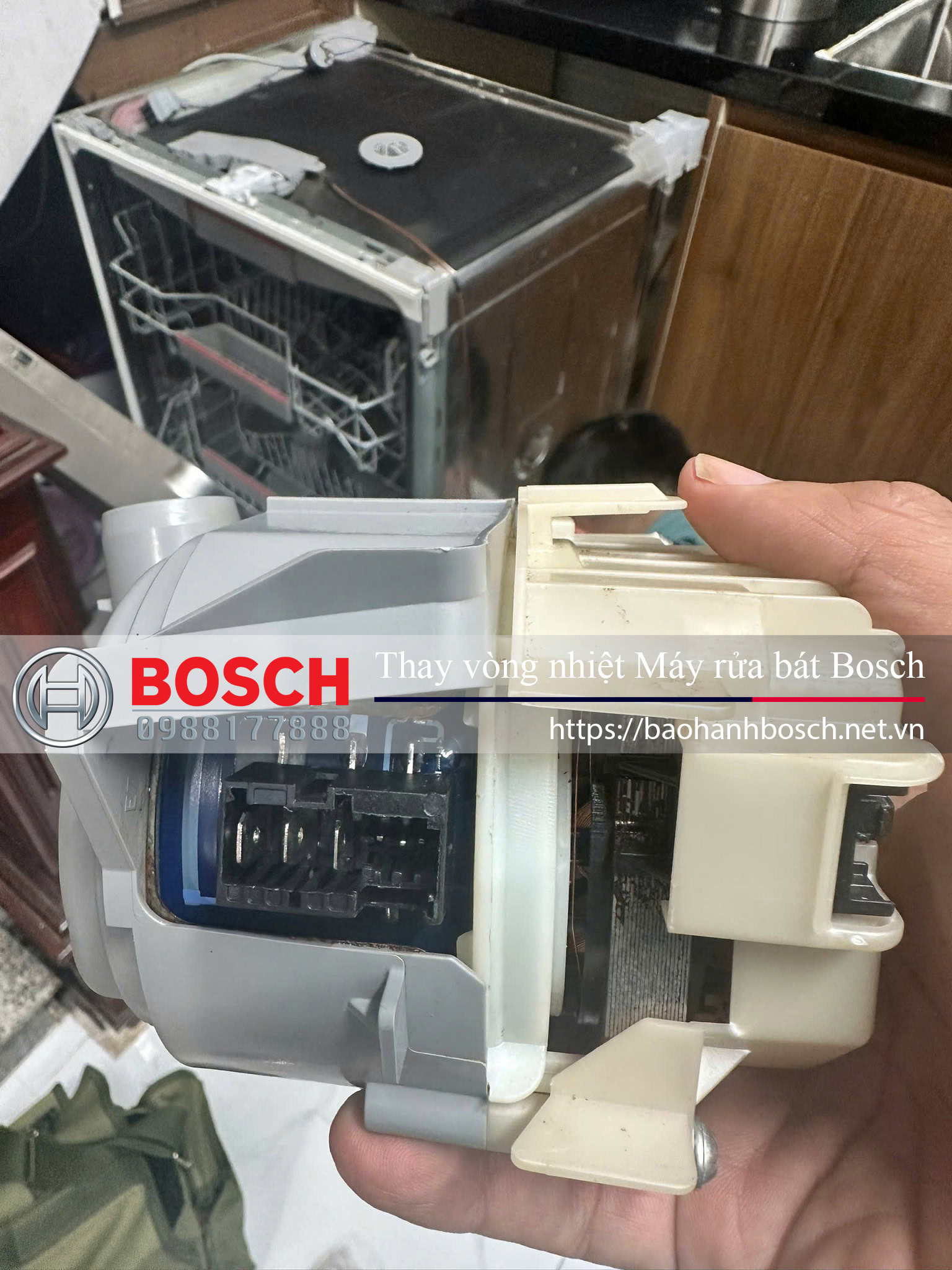 Địa chỉ hỗ trợ thay vòng nhiệt máy rửa bát Bosch chính hãng