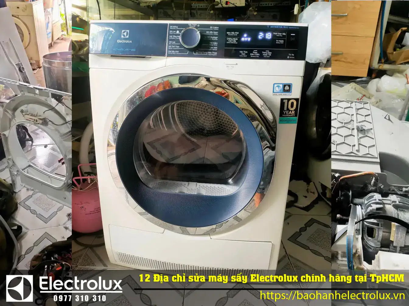 12 Địa chỉ sửa máy sấy Electrolux chính hãng tại TpHCM
