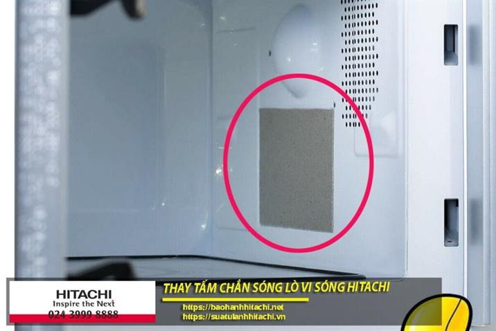 Phần thay tấm chắn sóng lò vi sóng Hitachi trong bảo trì thiết bị gia dụng, dịch vụ bảo hành Hitachi nhanh chóng và chuyên nghiệp.