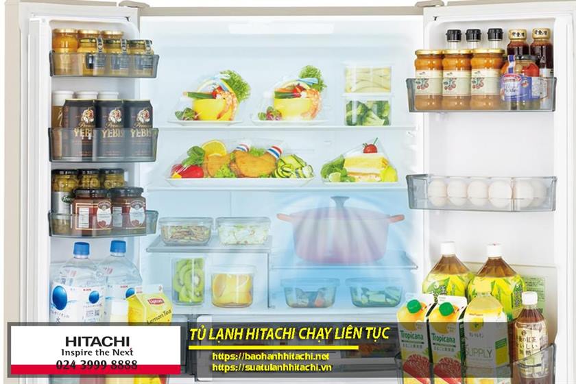 tủ lạnh Hitachi chạy liên tục