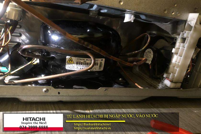 Tủ lạnh Hitachi bị ngập nước