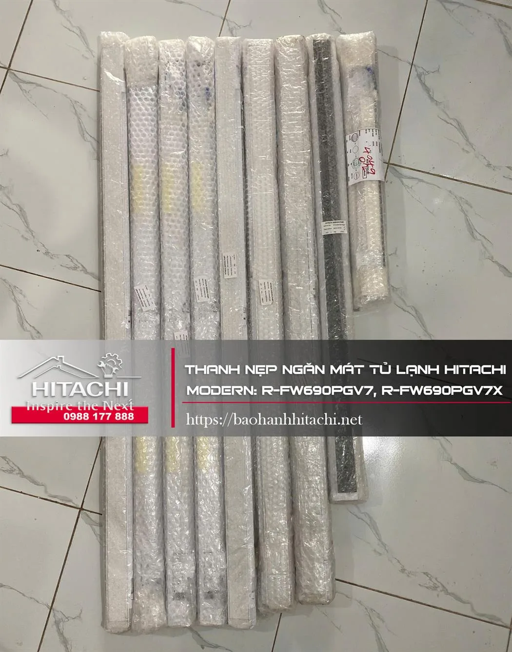 Thanh nẹp chống đá mài tủ lạnh Hitachi, phù hợp model R-FW690PGV7, R-FW690PGV7X - Bảo hành Hitachi, sửa chữa, lắp đặt, dịch vụ chuyên nghiệp, số hotline 0988 177 888 / 024 3999 8888.