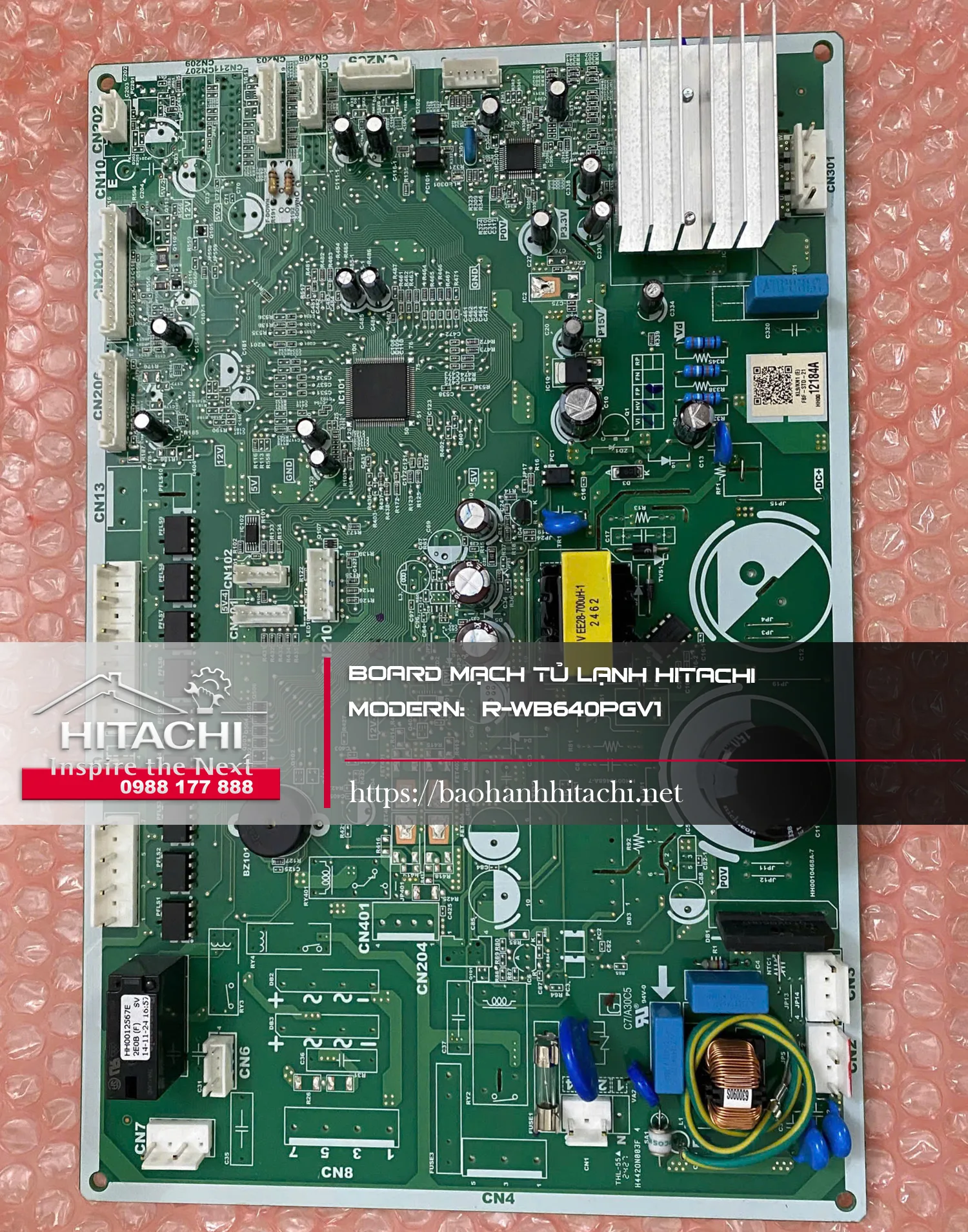 Bảng mạch tủ lạnh Hitachi chính hãng, phụ kiện bo mạch điều khiển mới, linh kiện điện tử chính xác, dịch vụ bảo hành Hitachi uy tín, số điện thoại hỗ trợ kỹ thuật.