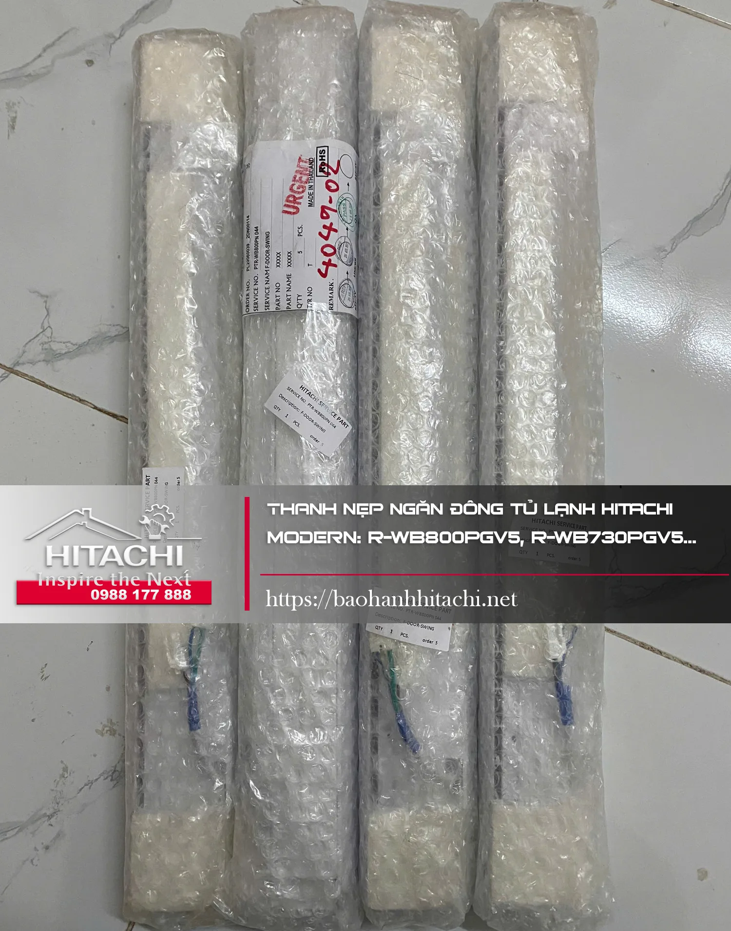 Cánh nẹp ngắn đông từ lạnh Hitachi, linh kiện bảo hành chính hãng, phù hợp các dòng tủ mát, tủ đông Hitachi như R-WB800PGV5, R-WB730PGV5, đảm bảo chất lượng và độ bền cao.