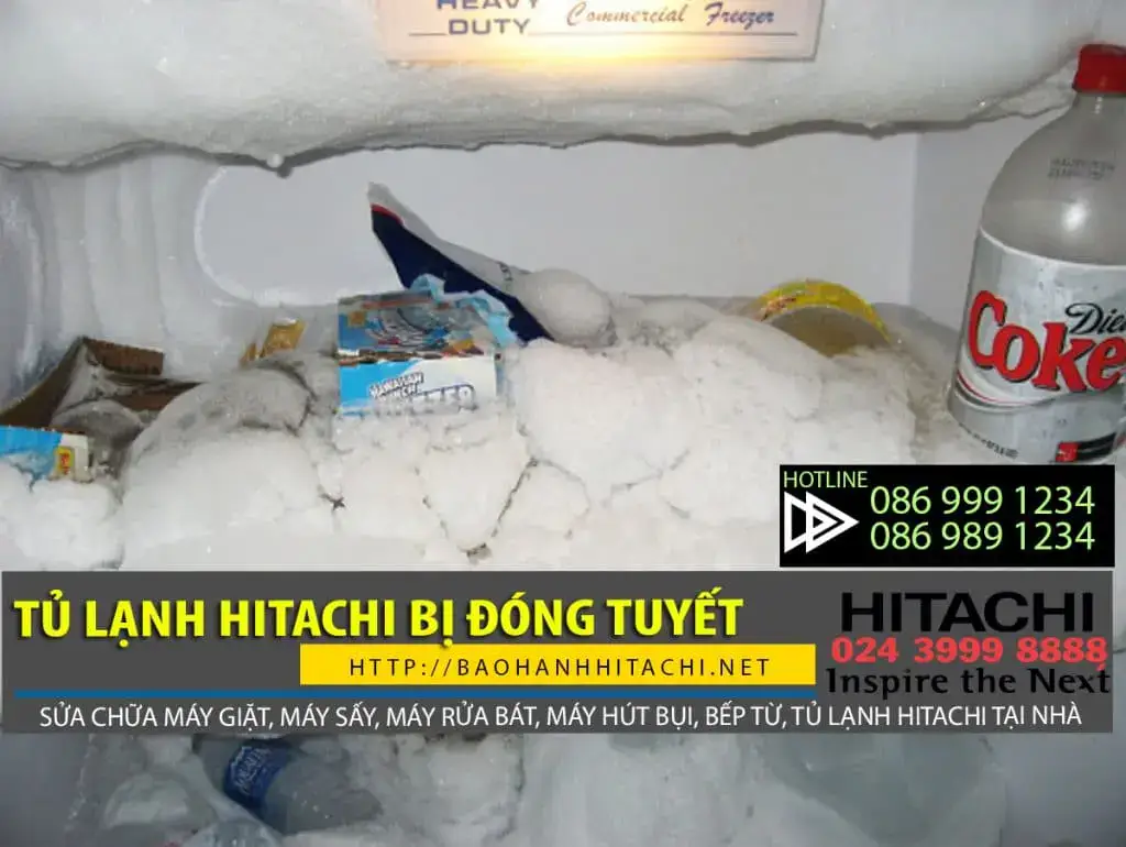 Freezing refrigerator with ice build-up, showing frozen content and broken ice, LG refrigerator repair, cold storage issue, common ice buildup problem in LG fridges.